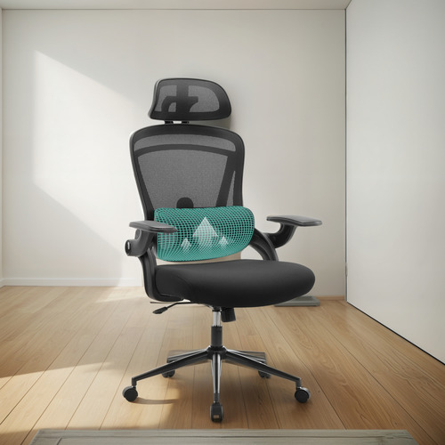 Silla De Oficina Ergonómica Malla Respaldo Alto Ajustable