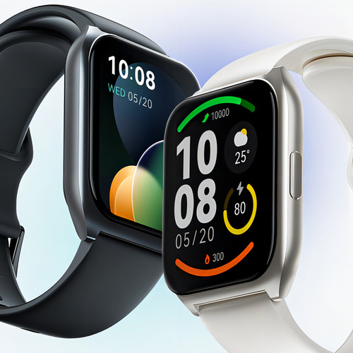 Smartwatch Haylou Smart Watch 2 Pro tela de 1.85" com pulseira de silicone cor cinza y caixa color prateado