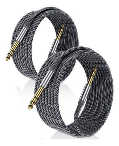 Cables De Instrumentos Elebase ,de 3 M , Jack 6.35mm Gray