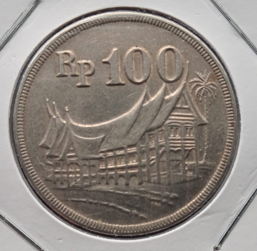 Moneda De 100 Rupias De Indonesia Año 1973.