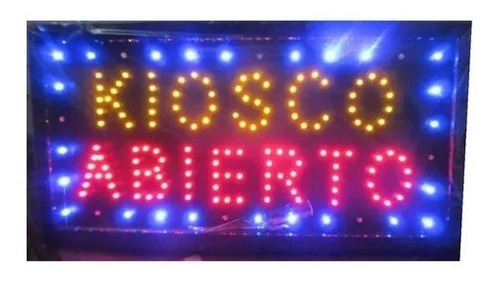 Cartel Led Kiosco Abierto Doble Palabra Leer Descripción