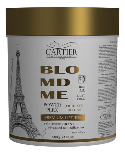 Pó Descolorante Mágico Premium Blue 500gr Cartier Paris