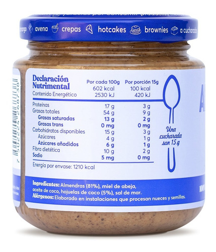 Almendrina Coco M De Maní. Caja Con 12 Pzs Frasco 200 Gr