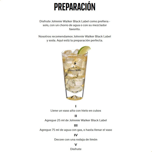 Imagen 4 de 9 de Whisky Johnnie Walker Black Label Etiqueta Negra 1 Lt