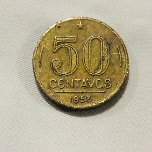Vendo Moeda Antiga De 50 Centavos Ano 1953 (Usado)