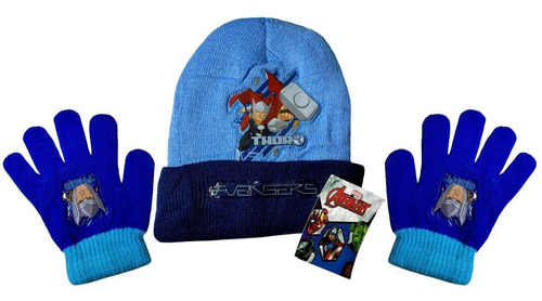 Kit Inverno Infantil Herói Thor : Touca / Gorro + Luvas