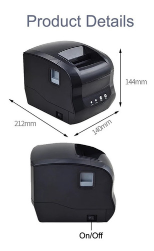 Imagen 5 de 6 de Impresora Xprinter Etiquetas Codigo Usb Y Bluetooth Xp-365b