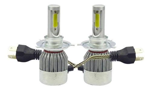 Kit Led H-4, 36w, 12v, Ampolleta Modelo C6, Con Ventilador 