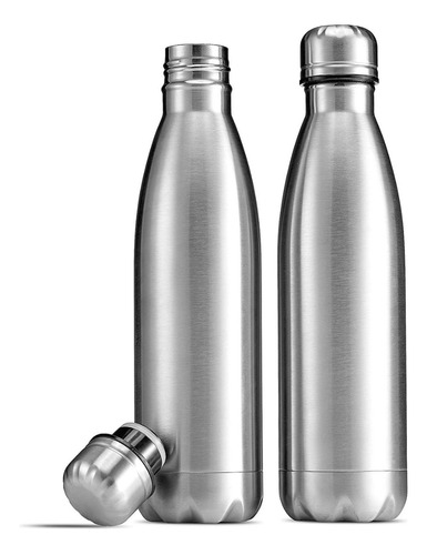 Garrafa de Água Térmica Aço Inox Gelada Anti Vazamento 500ml de Dupla Camada com Tampa Rosqueável