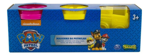 Massinha Patrulha Canina 2 Potes Com Carrinho Sortida 1372 Cor Colorido