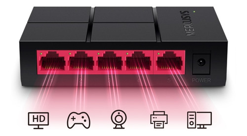 Switch 5 Puertos Gigabit Mercusys Ms105g - Electromundo