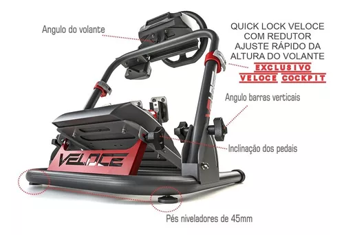 Suporte cockpit para volante logitech g25 g27 g29 g920 g923 veloce