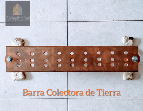 Barra Colectora De Tierra Mgb (20 X4 X1/4 ) Cobre 100%