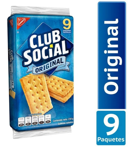 Galleta Club Social Original Paquete X 9 Und