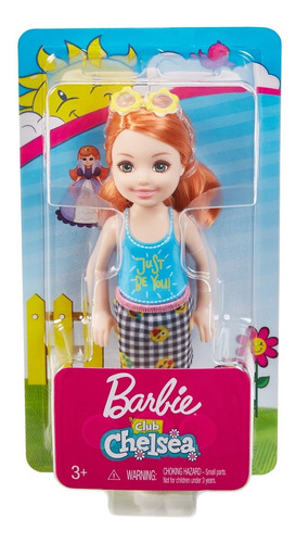 Muñeca familiar Barbie roja Club Chelsea Mattel Dwj33