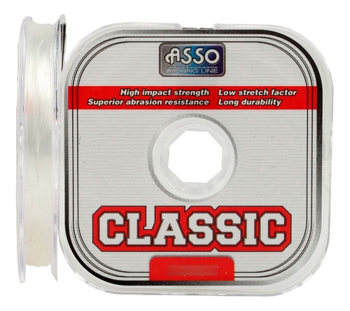 Nylon Monofilamento Asso Classic 040 X 100 Mts Tanza Color Blanco