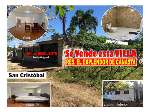 Vendo Villa 36% Menos En Canasta, San Cristobal, Res. El Explendor, Rebajada, Rd$6,950,000.00