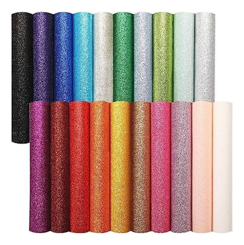 Willbond 20 Pieces Valentines Day Shiny Glitter Faux