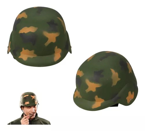 Party Store- Casco Militar Camuflado Cotillon Disfraz Fiesta