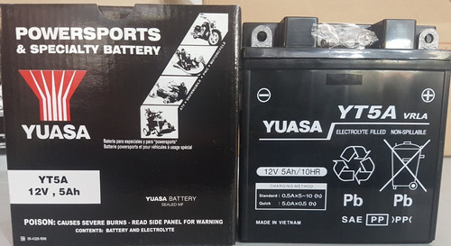 Bateria Yuasa Yt5a Yb5lb Honda Nf 100 Wave - Power Bikes