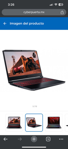 Laptop Gamer Acer Nitro 5 Ryzen 7 16 Ram Nvidia 1650 (Usado)