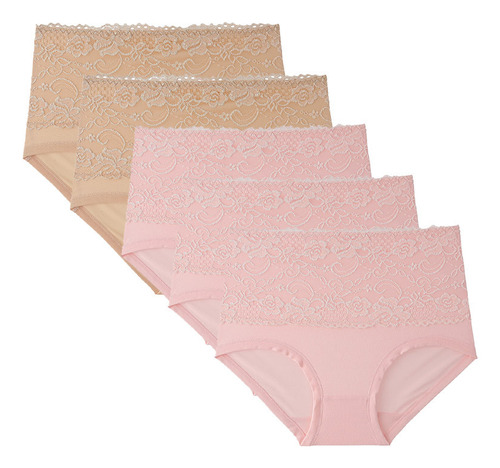 Pantalones Cortos Moldeadores De Cuerpo De Encaje De Cintura