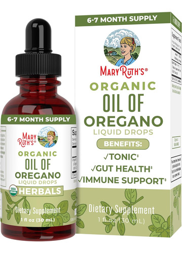 Aceite De Orégano Orgánico Vegano Mary Ruth's