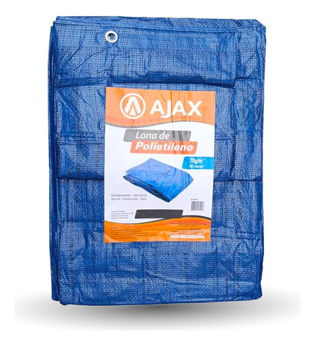 Lona Azul 2x2 Metros Plástica Impermeável