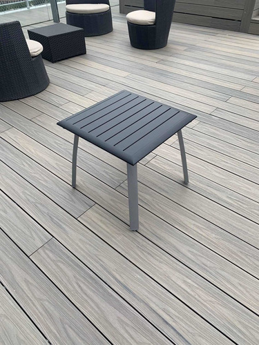 Mesa Ratona Aluminio 50x50 Para Reposeras Al Exterior Jardin