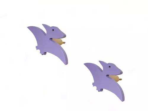 Gancho Parede Dinossauro Pterodáctilo - Ramona Artes