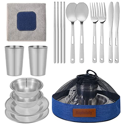 Juego De Utensilios De Cocina Acampar 1 O 2 Personas, P...