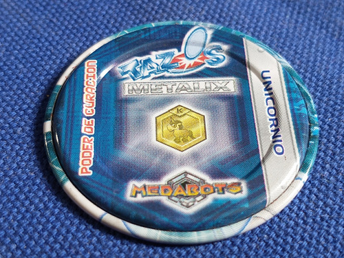 Tazos Metalix Acehorn/unicornio#01 Medabots Sabritas '03 (Usado)