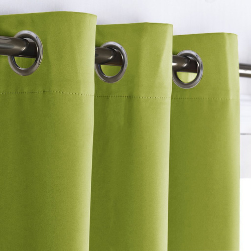 Panel Cortina Blackout 1 Unidad 107 X 160 Cm Verde Claro