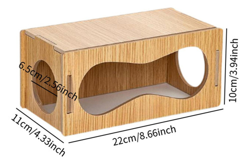 Y Hámster Túnel De Madera De Madera Hámster 22x11x10cm