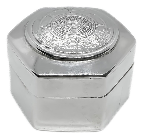 Pastillero Cofre Calendario Azteca Solar Maya Plata 925 Plateado