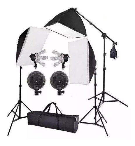 Kit De Iluminação Softbox 50x70 - Pk-sb03 495w 9 Lâmpadas