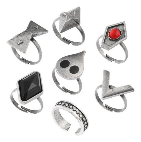 Hu Tao, 7 Anillos Para Dedos, Accesorios De Cosplay Para Hal