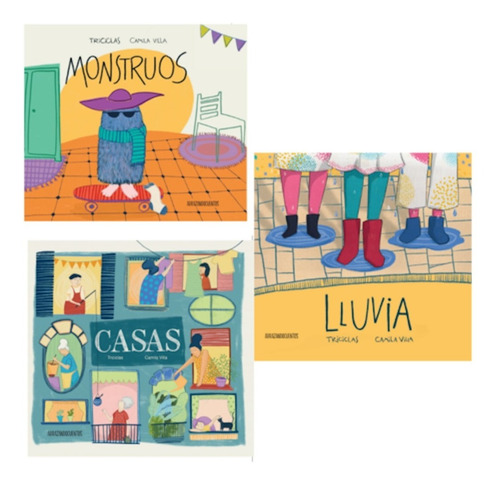 3 Libros - Monstruos + Lluvia + Casas Camila Villa Abrz
