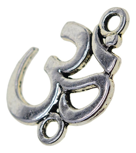 50x Aleación Om Symbol Charms Colgantes Conectores