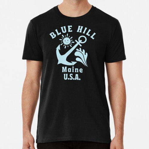 Remera Estilo Retro Blue Hill Maine Ee. Uu. Náutico (azul) A