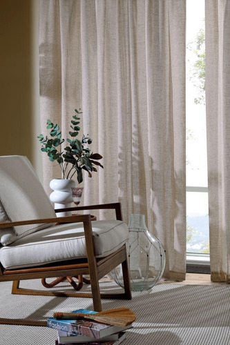 Cortina Inove Linen Prega Americana Trilho Suisso 6,14x