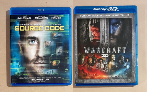 Source Code + Warcraft ( D. Jones) Blu-ray 3d + 2d Original