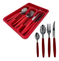 Comprar Faqueiro Conjunto De Talheres Inox Gaveteiro Kit 24 Peças
