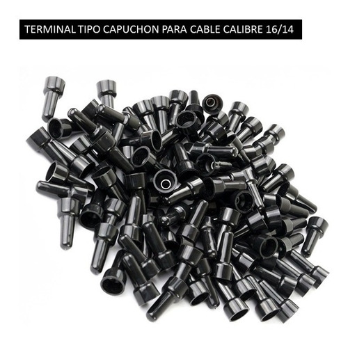 Imagen 2 de 4 de Terminal Campana Crimp Cap Para Cable Cal. 16/14 Bcc1614