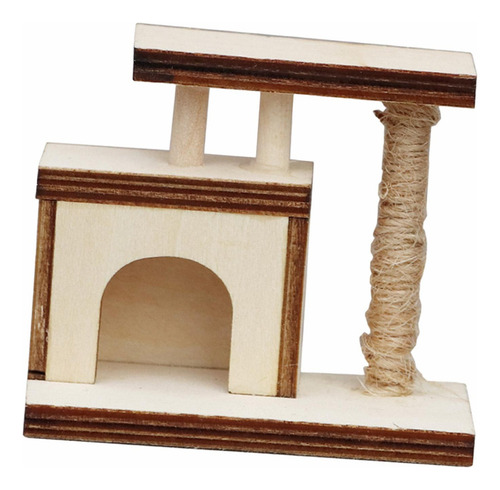 F Modelo De Casa De Árbol Para Gatos 1:12, Miniárbol Para