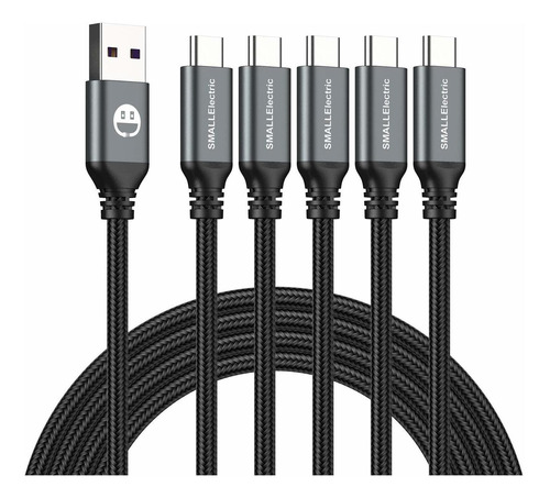 5 Cables Trenzados Usb-a A Usb-c 90cm Smallelectric -zoiq