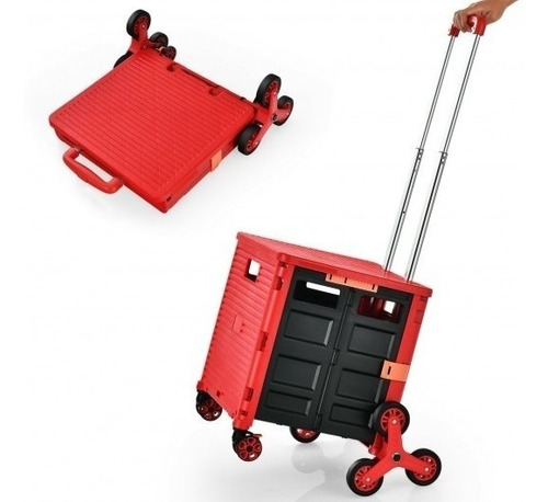 Carrito Utilitario Plegable Costway Para Viajes Y Compras, R