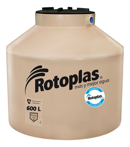 Rotoplas Tanque de agua 600 litros Multicapa vertical beige