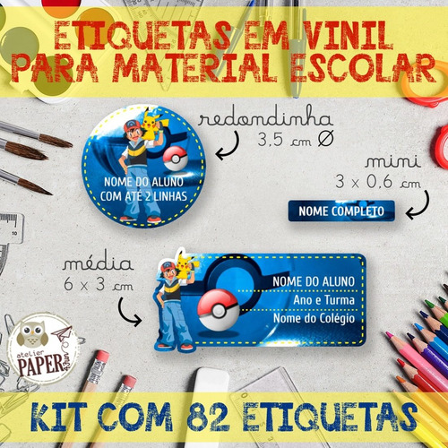 Imagem 6 de 10 de Kit Com 82 Etiquetas Escolares Em Vinil - Jogos Gamer =)