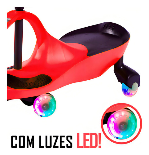 Carrinho Infantil Gira Car Vermelho Com Led Gxt405lvm Fenix